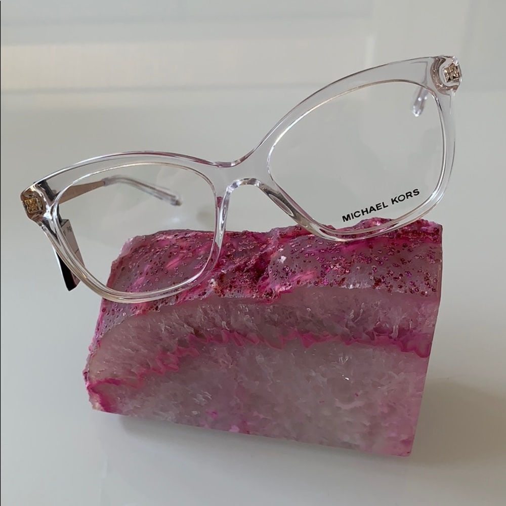 Michael Kors Clear and Pink Women's Glasses